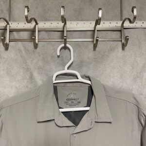 Gramicci Shirt Men XXL Gray Fishing Nylon Performance Vent Button Up S/S Outdoor